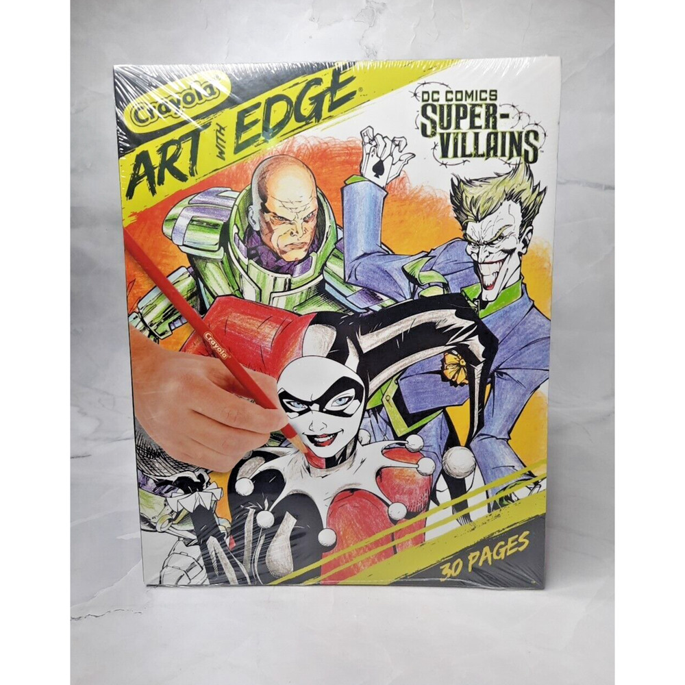 Crayola Art With Edge Coloring 30 Pages DC Comics Super-Villains - NEW